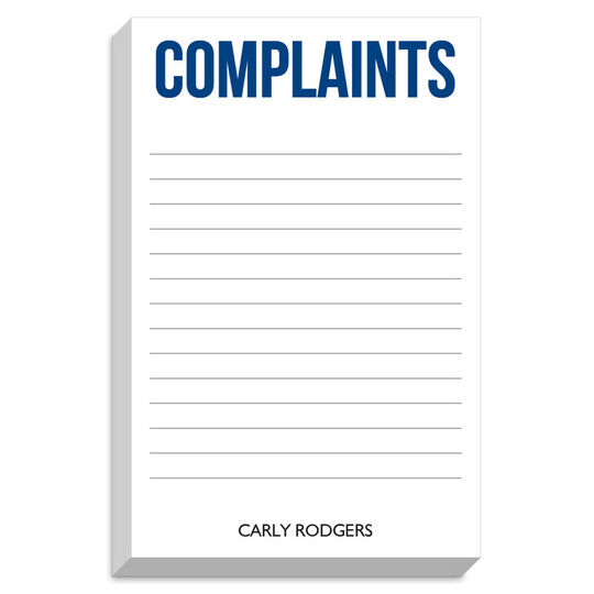 Complaint Chunky Notepad